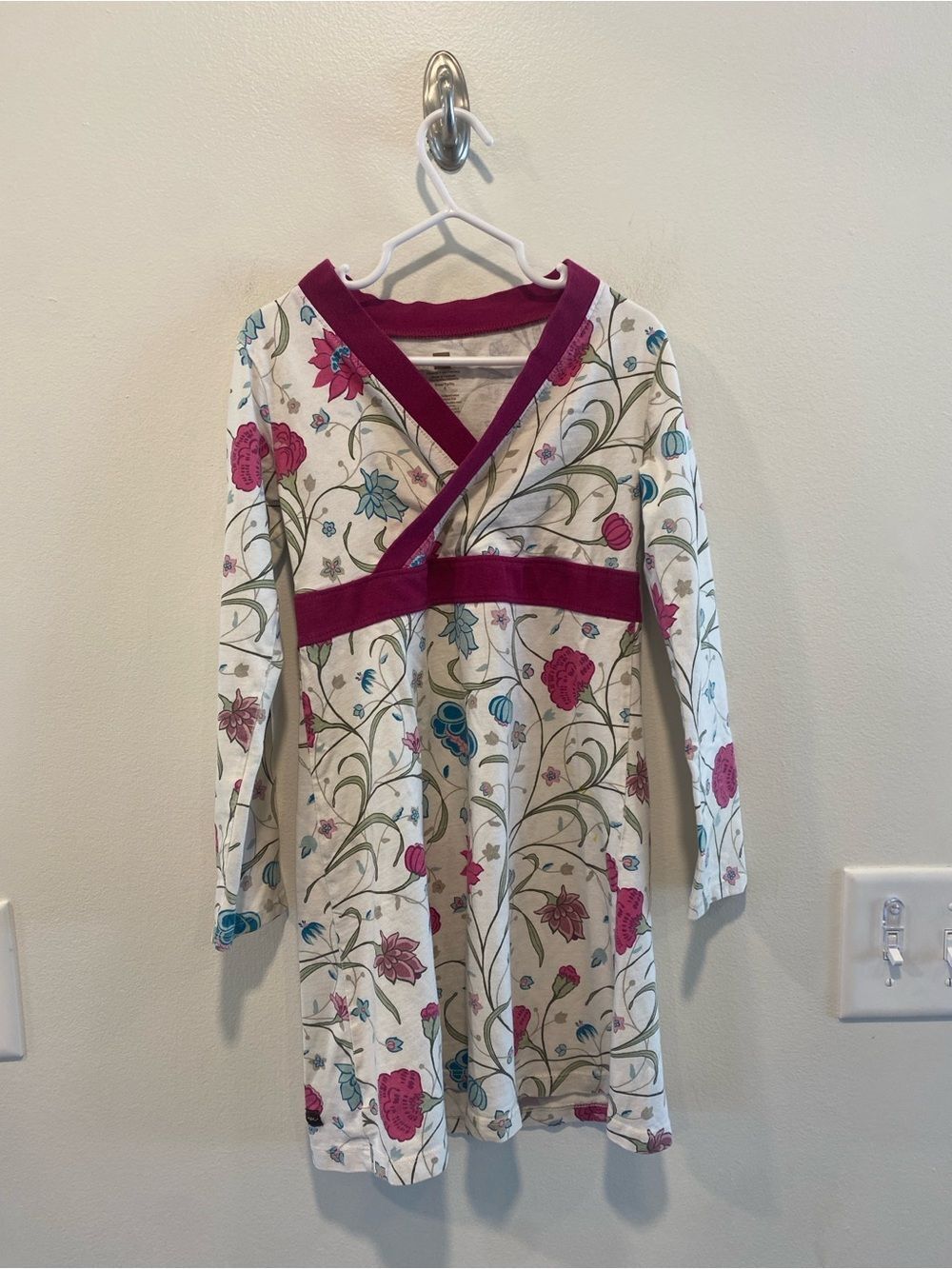 Tea collection floral faux wrap dress girls size 6